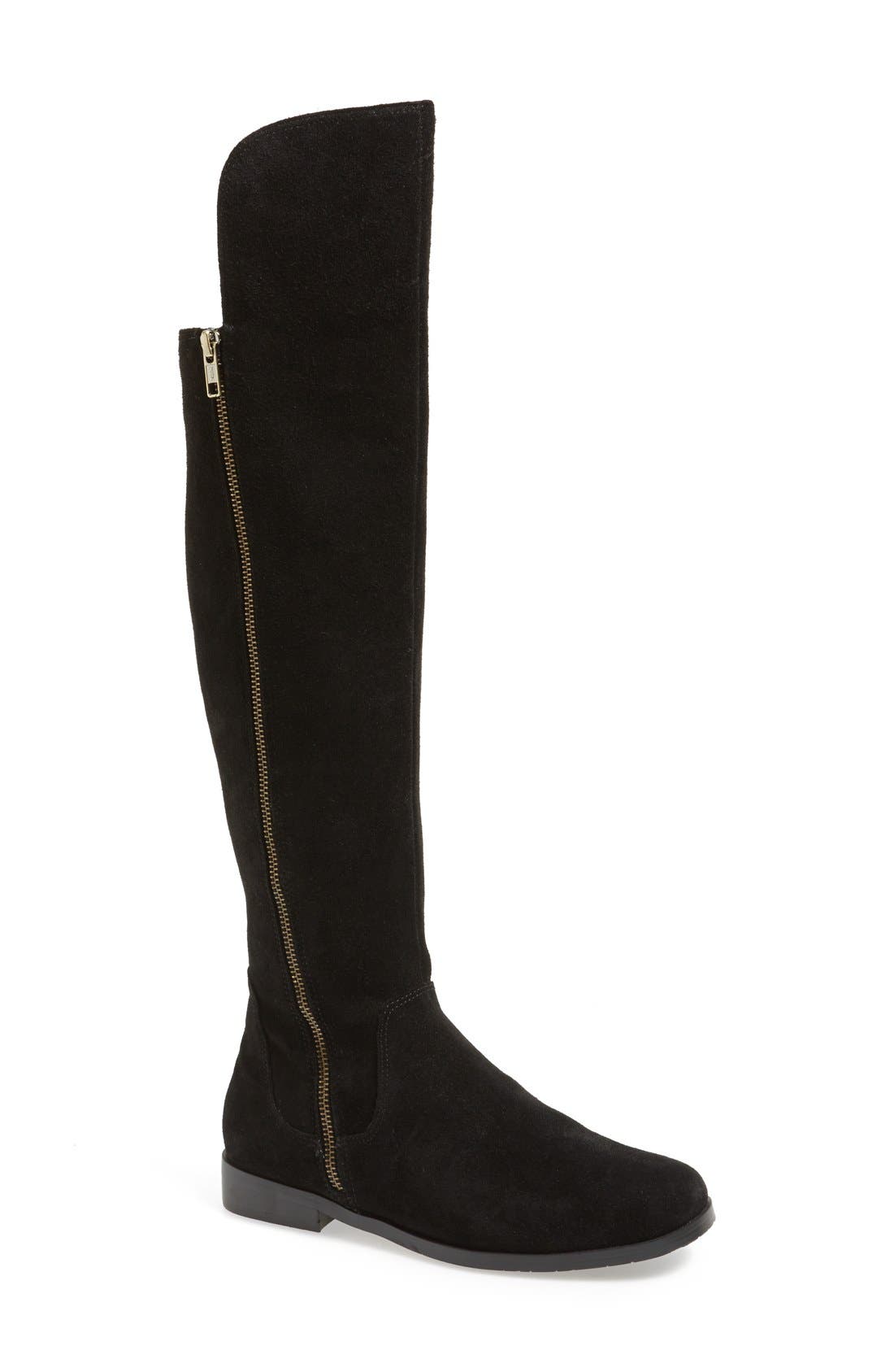 'Montana' Over the Knee Boot, Main, color, BLACK