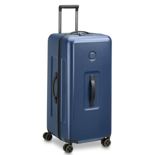 Delsey Paris Turenne 2.0 Large Checked Trunk Spinner Luggage In Blue