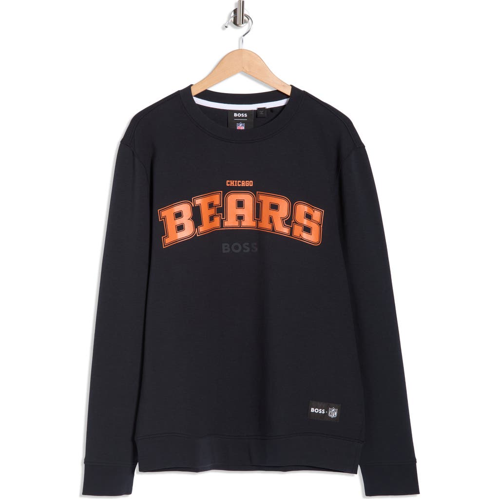 Hugo Boss Boss Watt Nfl Chicago Bears Graphic Sweatshirt In Blue