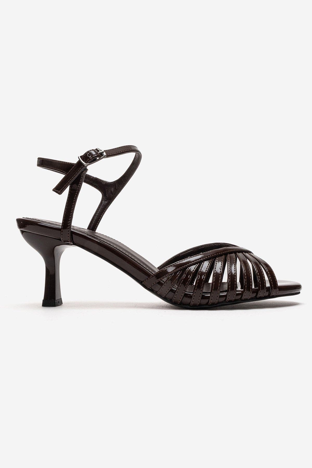 Danica Stiletto Sandal, Alternate, color, Brown Patent