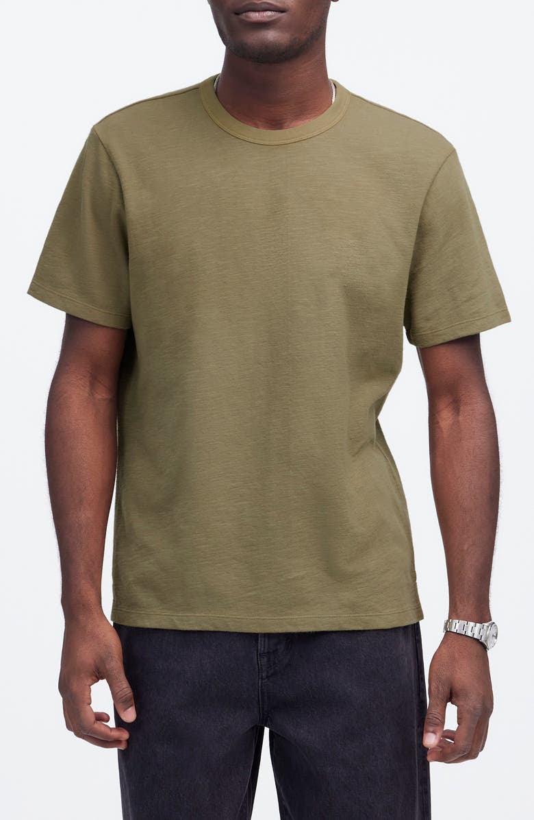 Madewell Heavyweight Cotton Slub T-Shirt, Main, color, Faded Fatigue