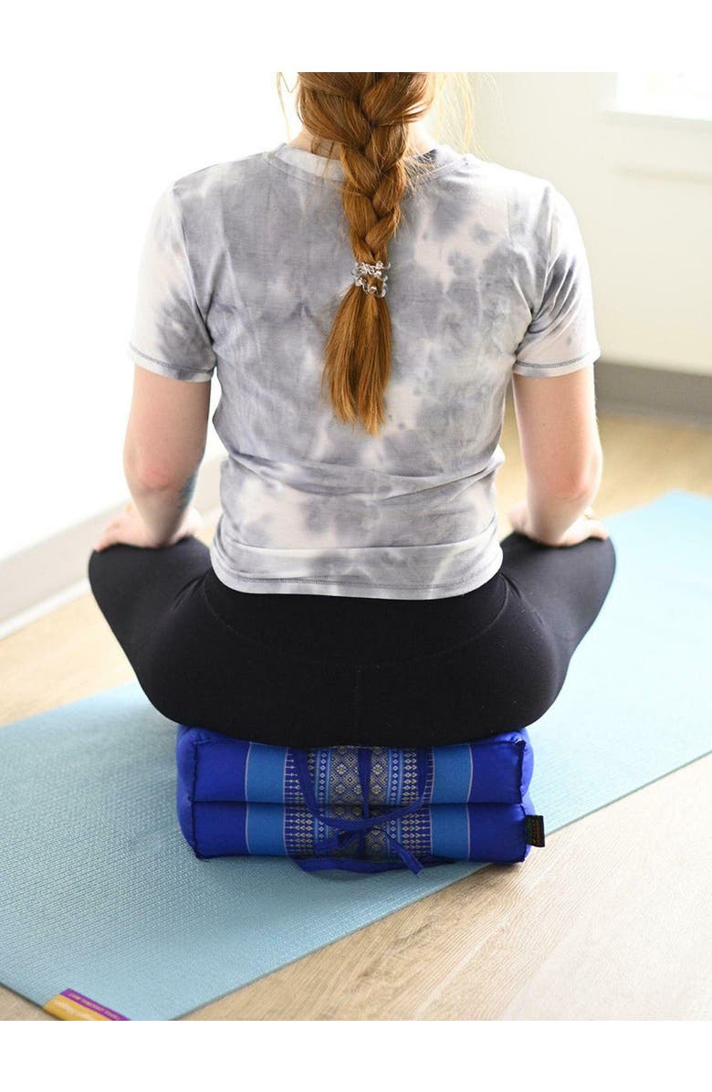 Hugger Mugger Zafuko Foldable Yoga & Meditation Cushion, Alternate, color, Burgundy/Orange