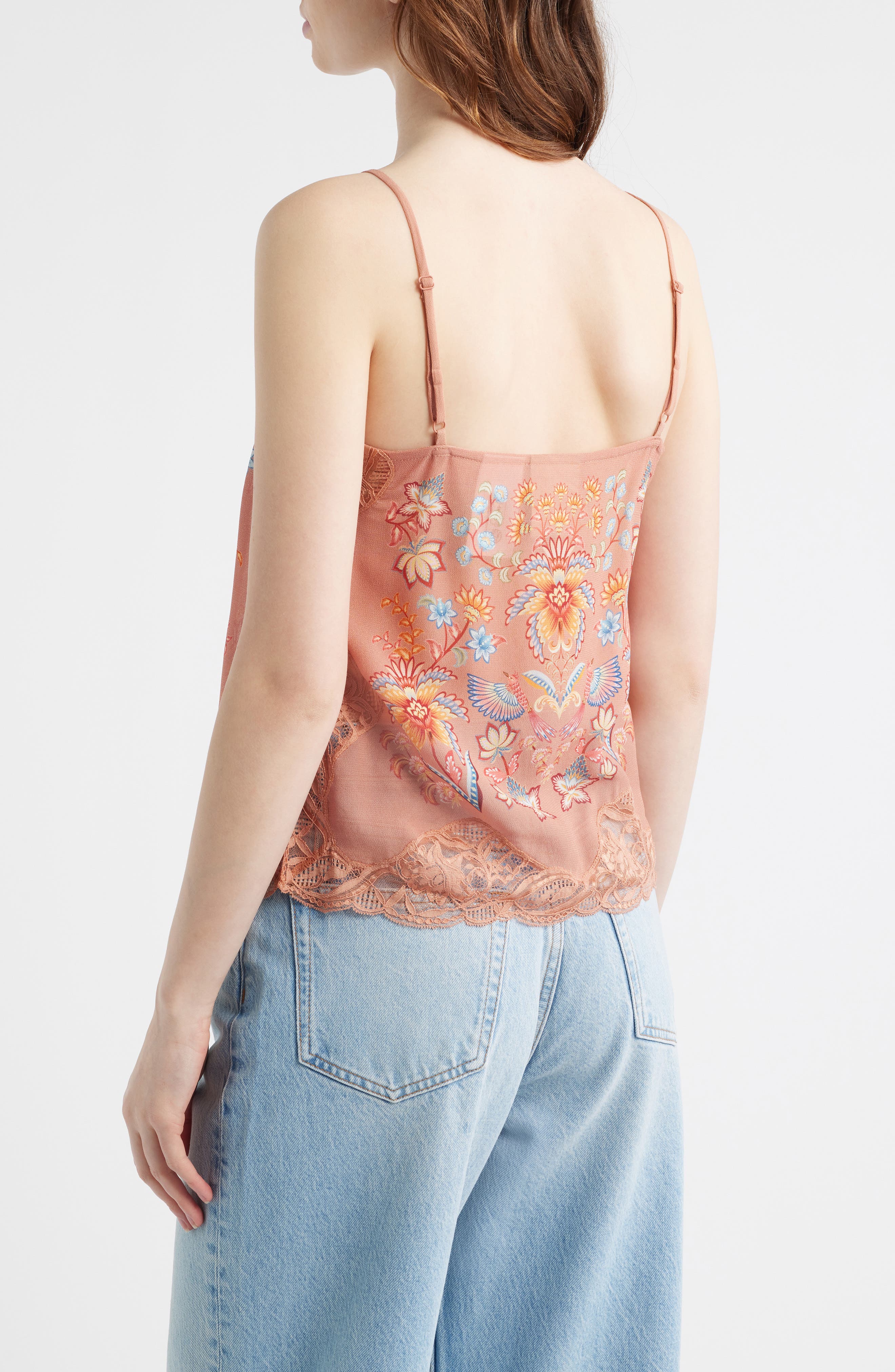 FARM Rio Mocha Ties Lace Camisole (Women) | Nordstrom