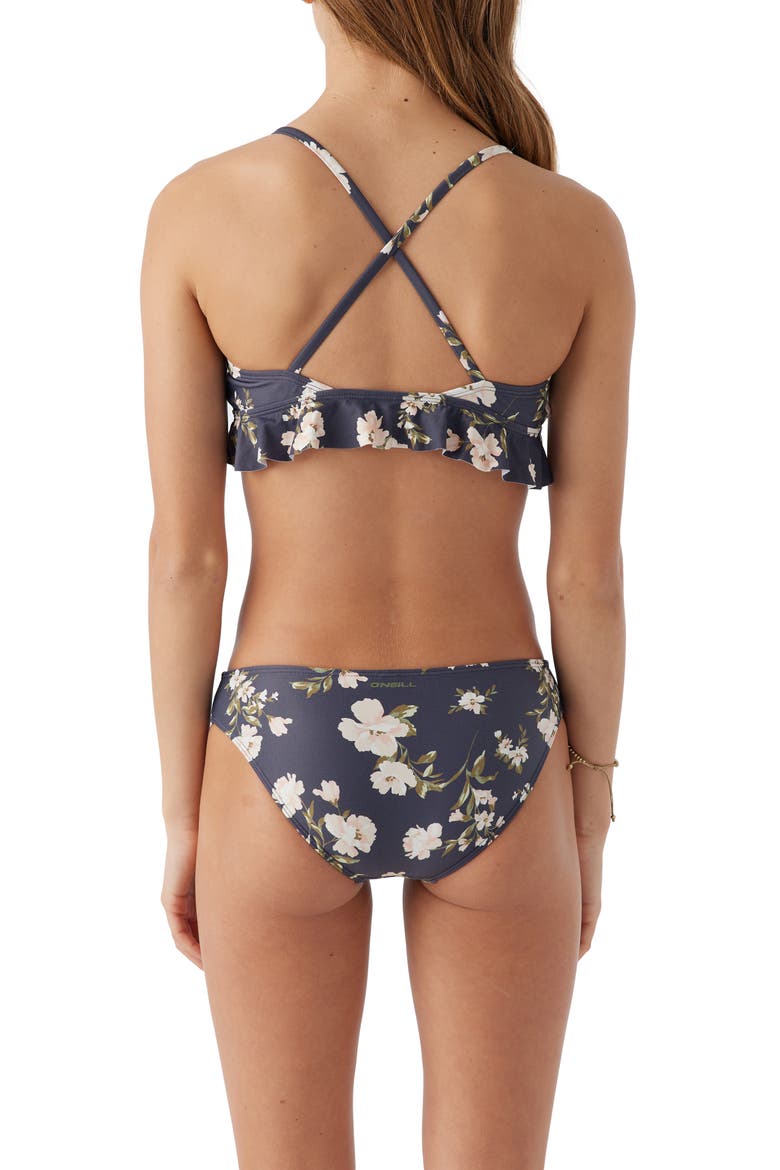 Kids' Kendra Floral Peplum Two-Piece Swimsuit, Alternate, color, PERISCOPE