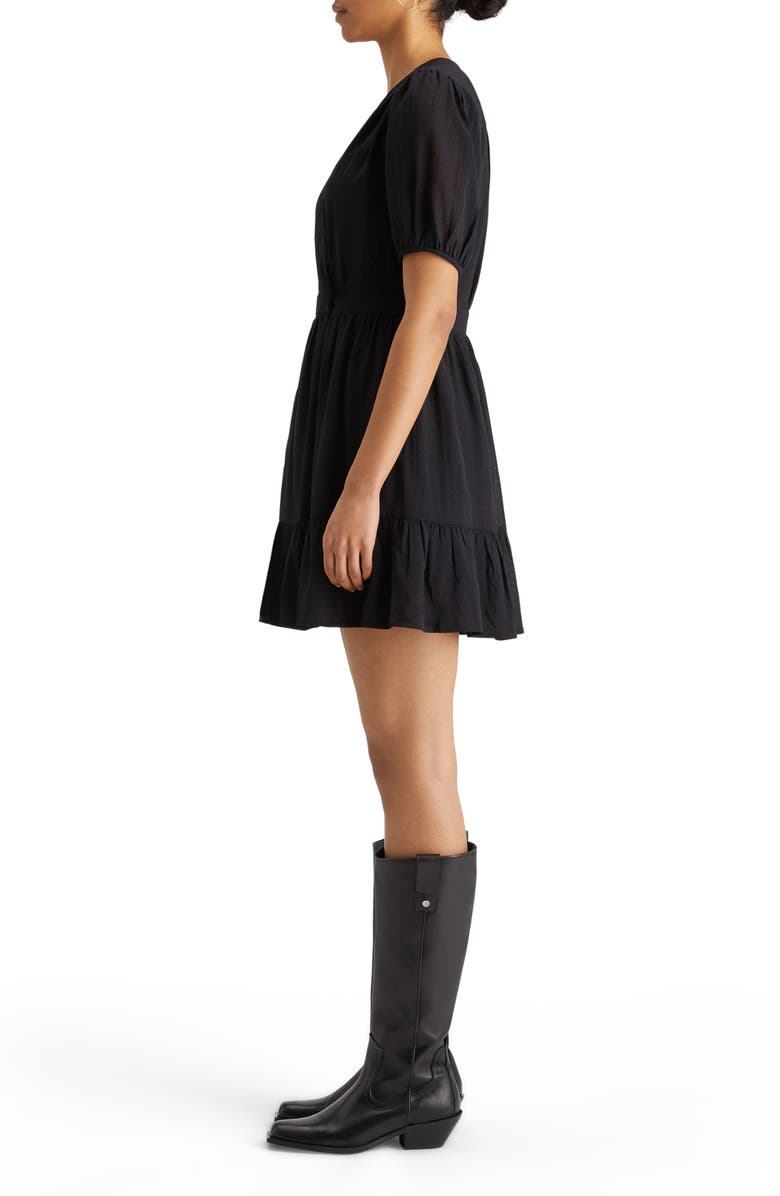 Scotch & Soda Wrap Front Minidress, Alternate, color, Evening Black