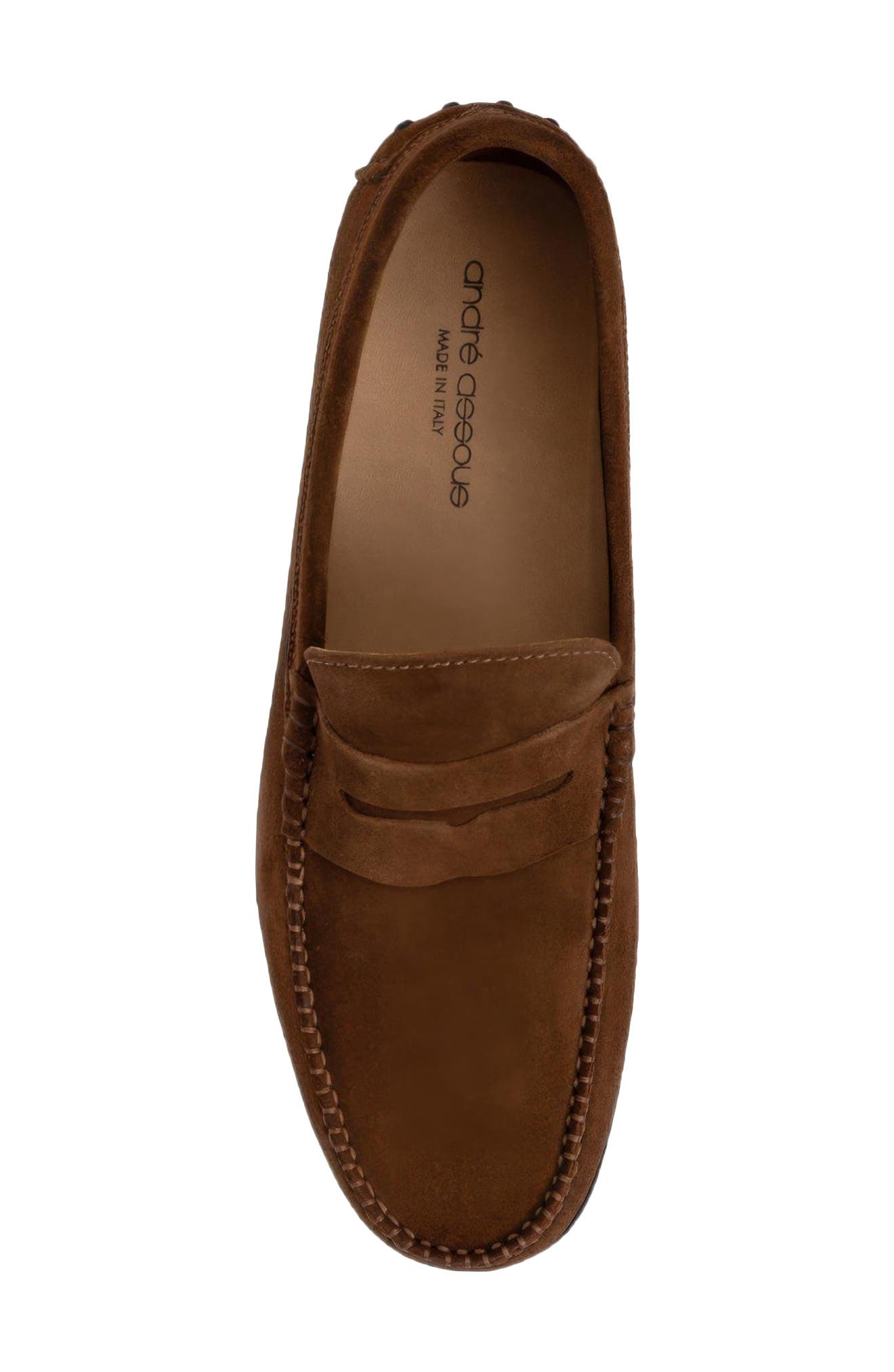 Patrick Leather Driver, Alternate, color, BROWN SUEDE