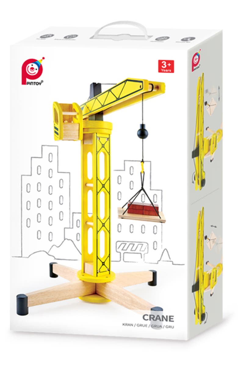 Pintoy Wood Toy Standing Crane, Alternate, color, 