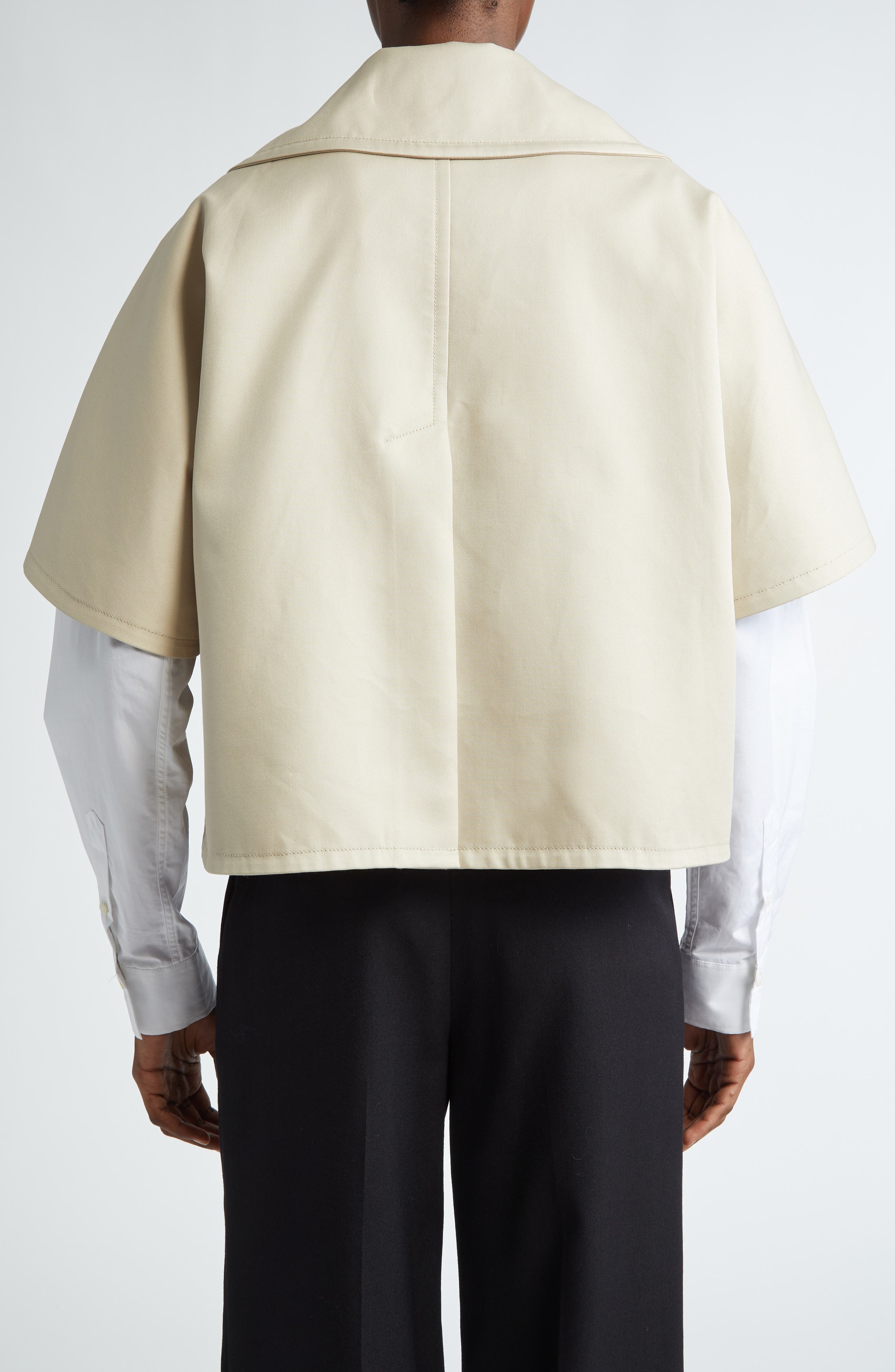 Max Mara Veggia Short Sleeve Cotton Topper (Women) | Nordstrom