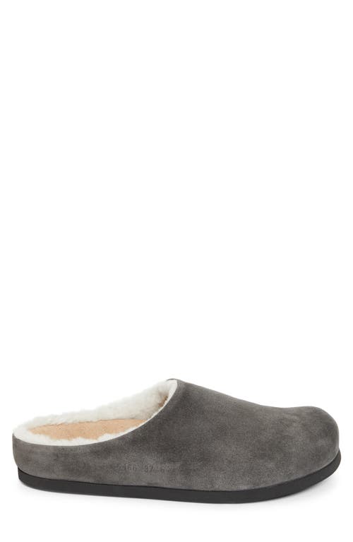 Common Projects Suede & Genuine Shearling Clog In Multi