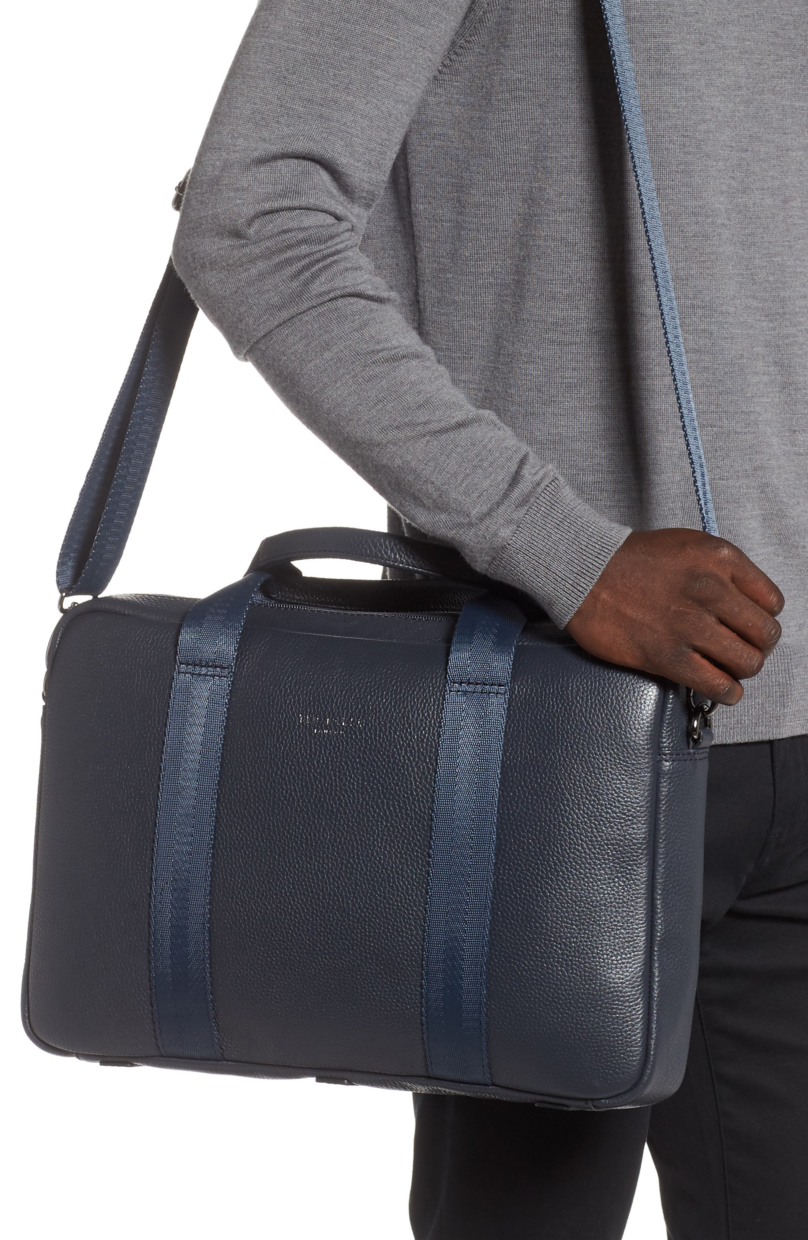 Ted Baker London Importa Leather Document Bag, Alternate, color, 