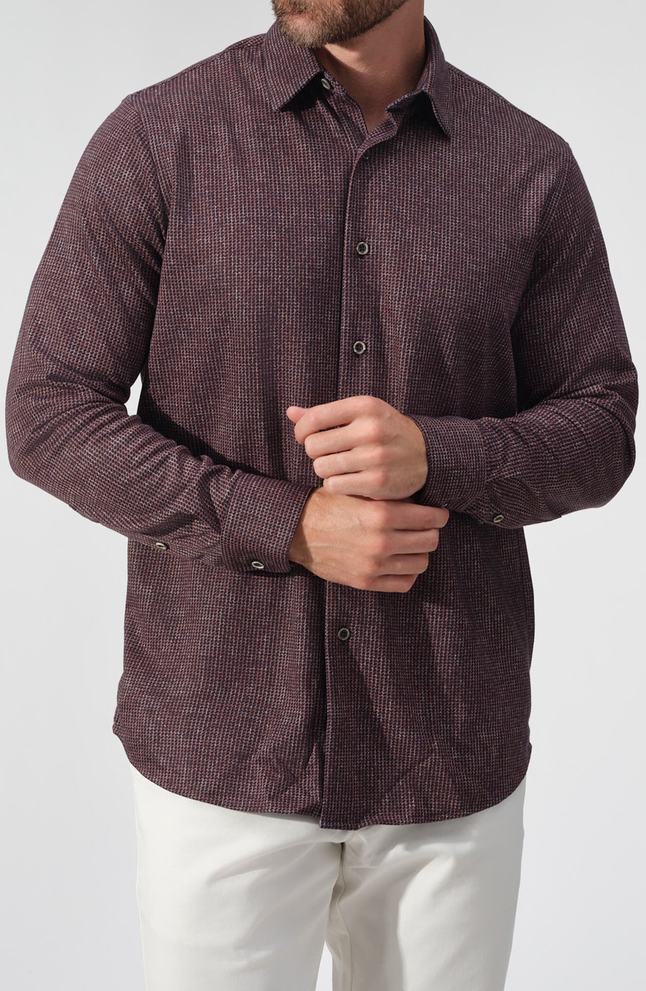 STUDIO GARNET LOS ANGELES Heritage Knit Button-Down Shirt