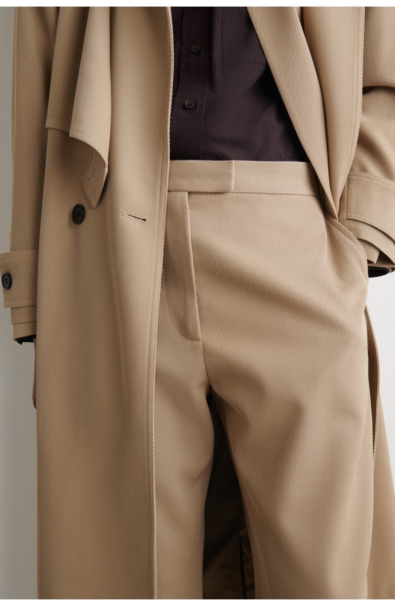 COS Wool-Twill Straight-Leg Pants, Alternate, color, Beige