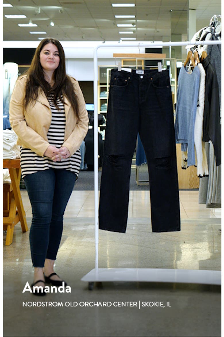 AGOLDE Kelly Ripped High Waist Relaxed Straight Leg Jeans (Women ...