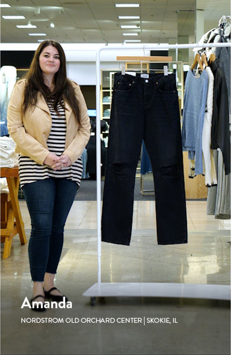 Kelly Ripped High Waist Relaxed Straight Leg Jeans, sales video thumbnail