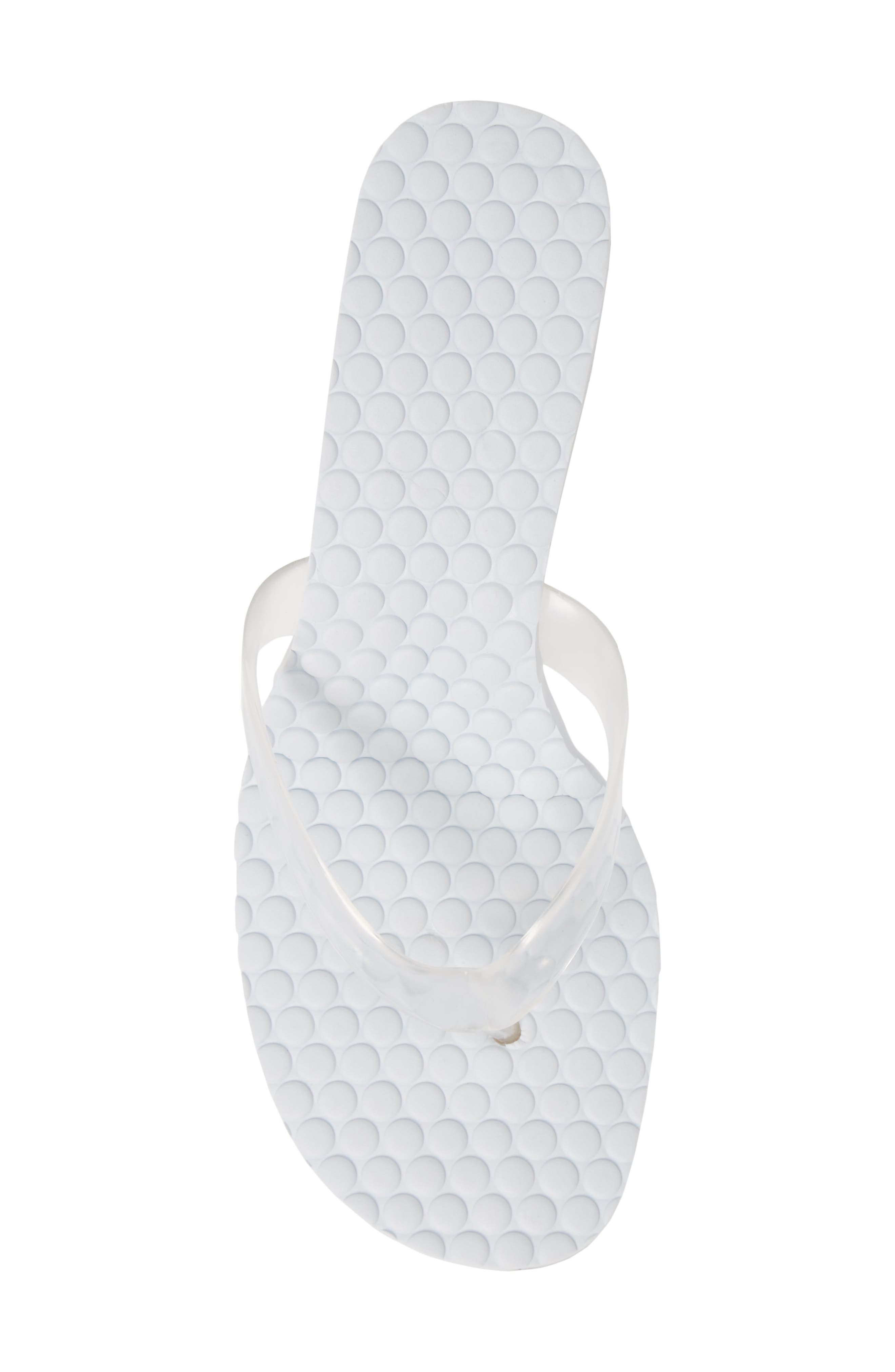 Thong 2 Slide Sandal, Alternate, color, CLEAR FAUX LEATHER