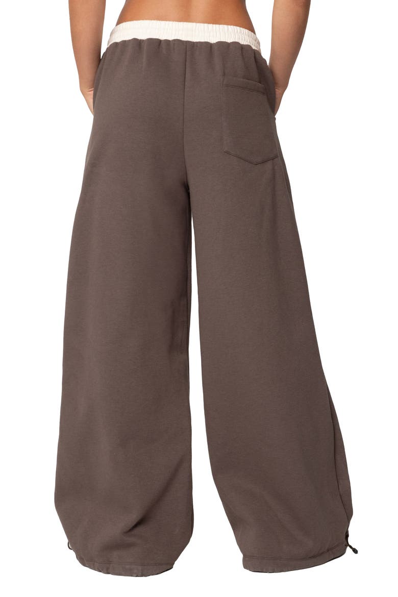 Mikki Wide Leg Sweatpants, Alternate, color, BROWN