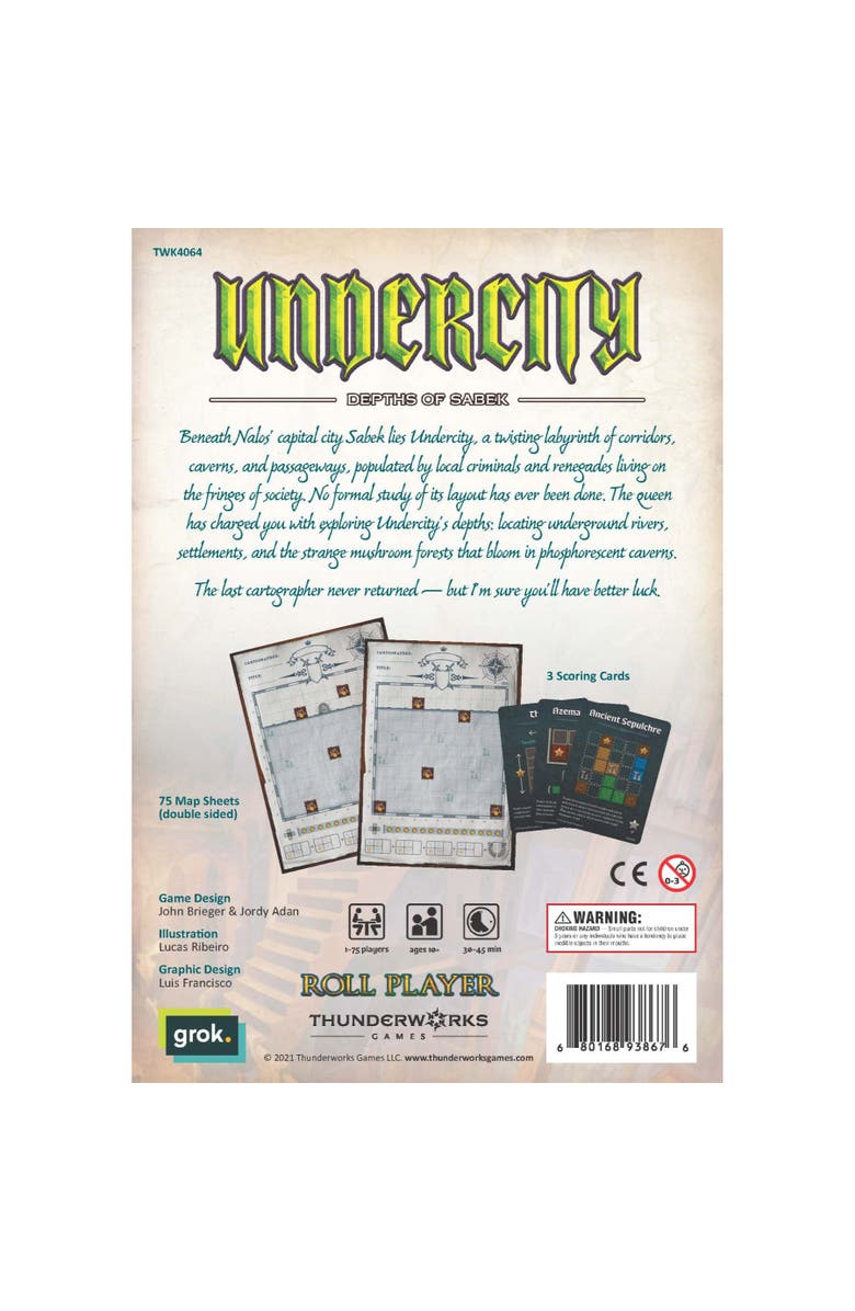 Thunderworks Games Cartographers, Map Pack 3, Undercity, Alternate, color, Multicolored