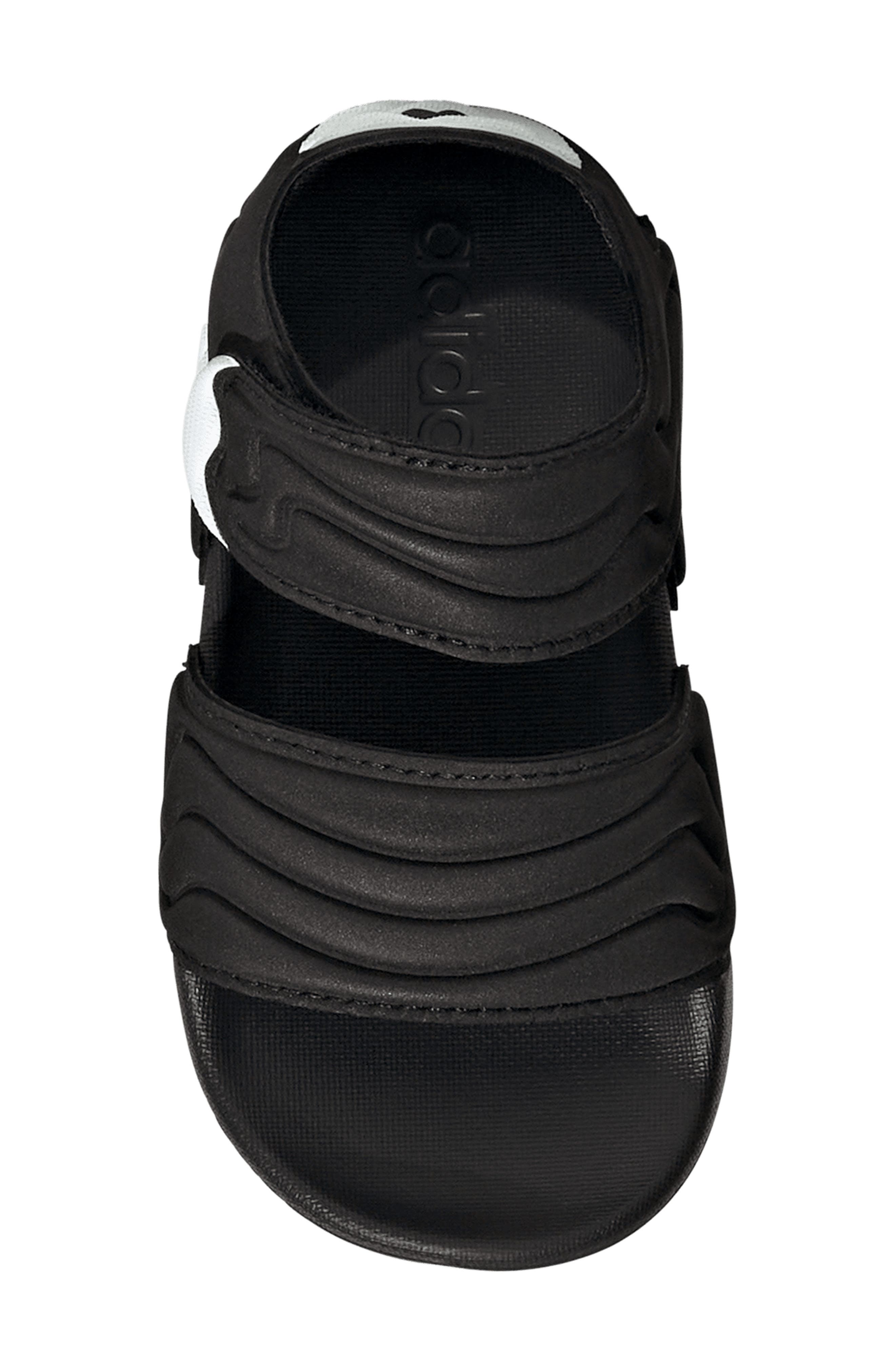 adidas Kids' Adilette Sandal, Alternate, color, Black/ White