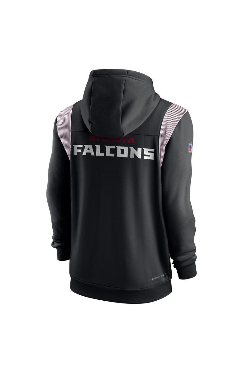 Nike Men's Nike Black Atlanta Falcons Performance Sideline Lockup Full-Zip Hoodie, Alternate, color, 
