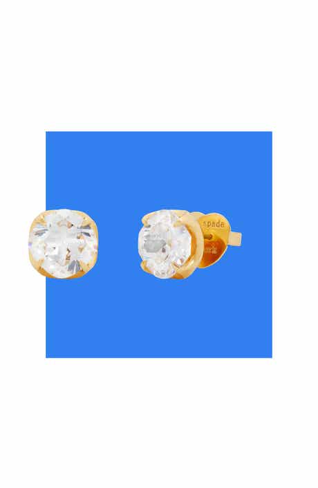 spade flower stud earrings