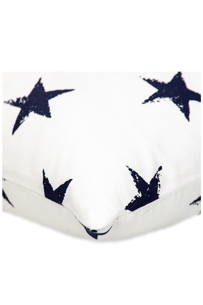 Star Cotton Pillow, Alternate, color, WHITE