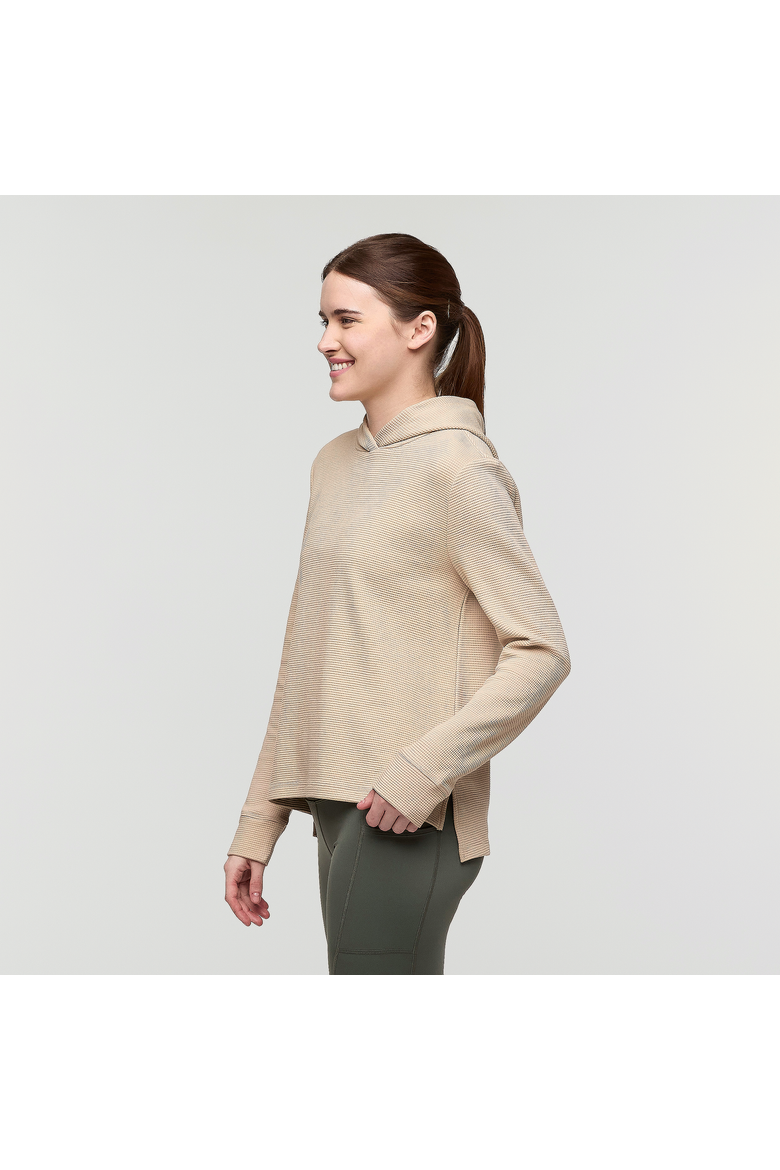 Atajo Long-Sleeve Waffle Hoodie - Women's, Alternate, color, Oatmeal