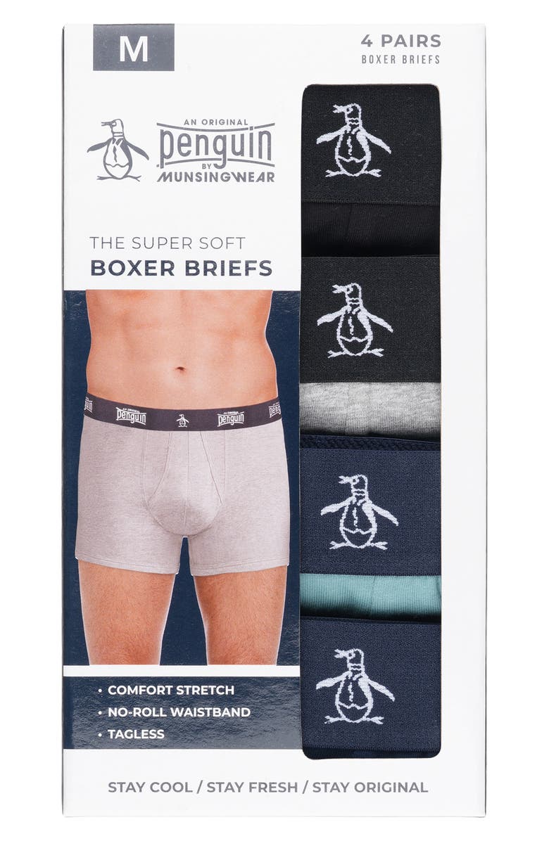 Original Penguin Assorted 4-Pack Boxer Briefs, Alternate, color, Blue Multi