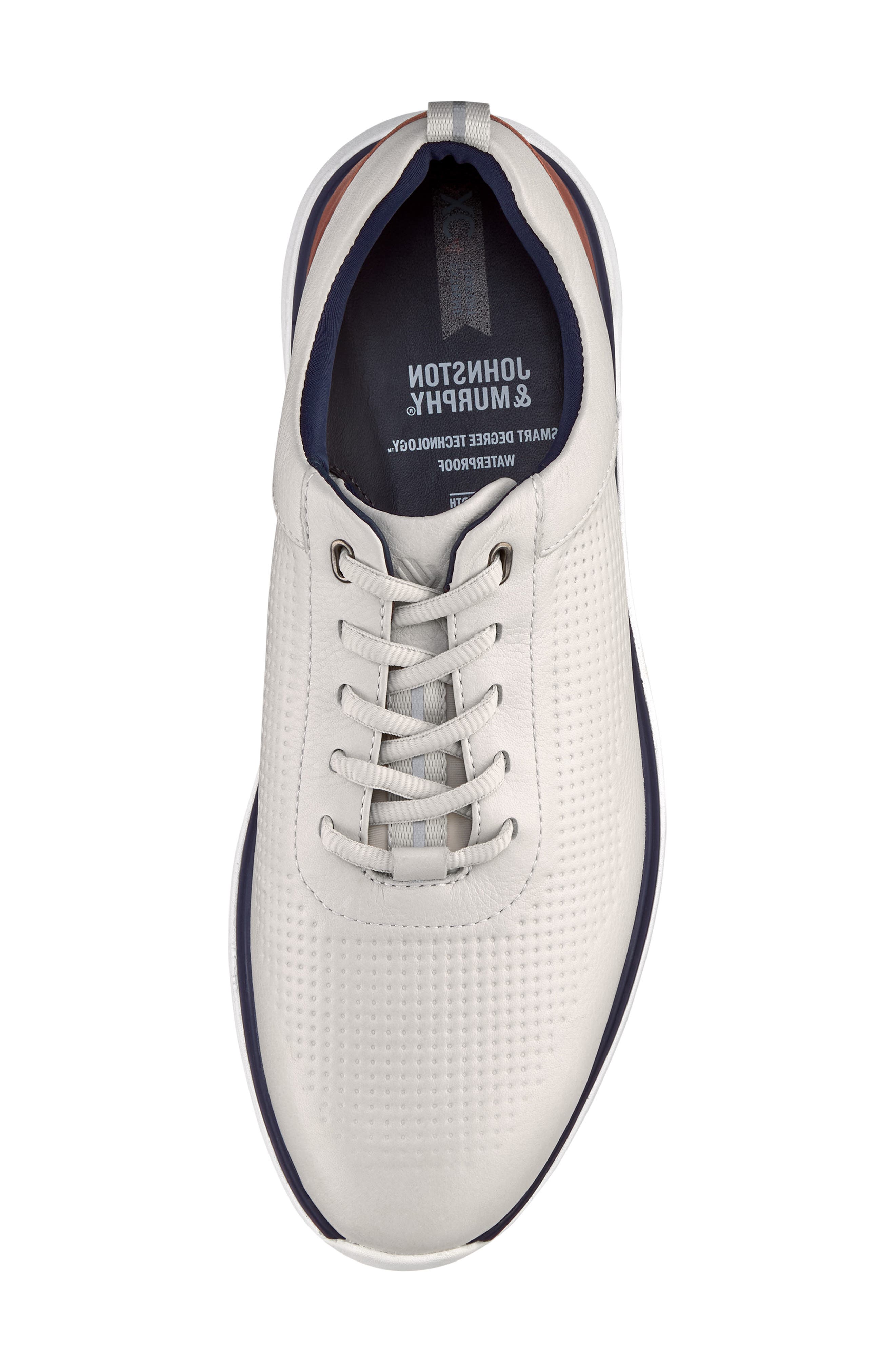 Johnston & Murphy Prentiss 2 Waterproof Sneaker, Alternate, color, White Waterproof Full Grain
