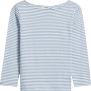 FRAME Stripe Boat Neck Top