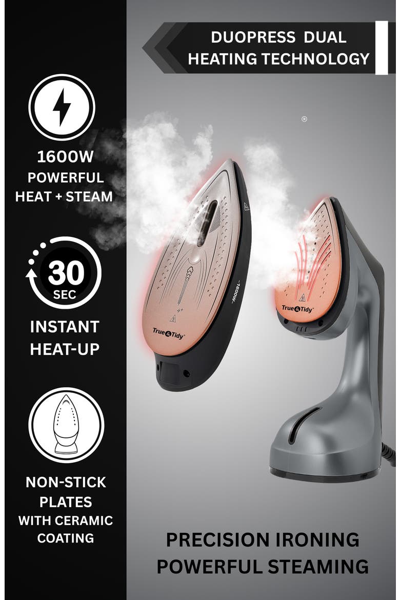DuoPress XL Iron & Steamer, Alternate, color, GRAY