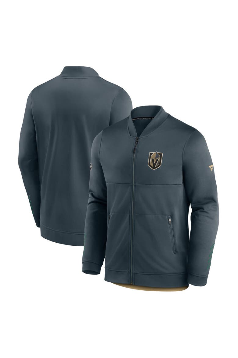Men's Fanatics Branded Charcoal Vegas Golden Knights Locker Room Full-Zip Jacket, Main, color, Charcoal