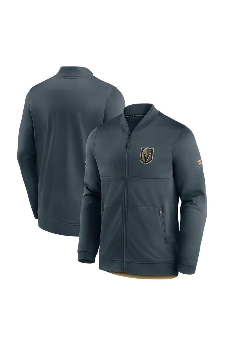 FANATICS Men's Fanatics Branded Charcoal Vegas Golden Knights Locker Room Full-Zip Jacket, Main, color, 