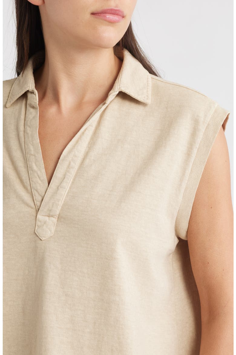 Sleeveless Collared Top, Alternate, color, DESERT
