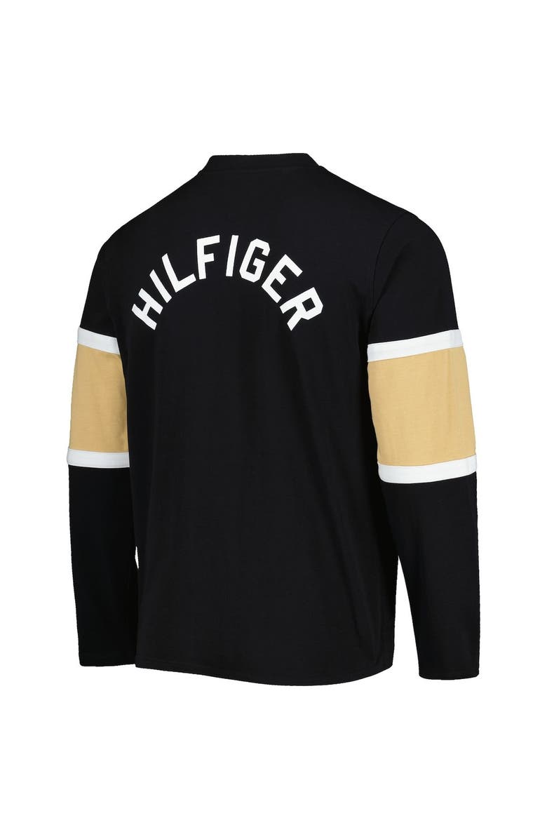 Tommy Hilfiger Men's Tommy Hilfiger Black Vegas Golden Knights Walter Lace-Up Long Sleeve Top, Alternate, color,