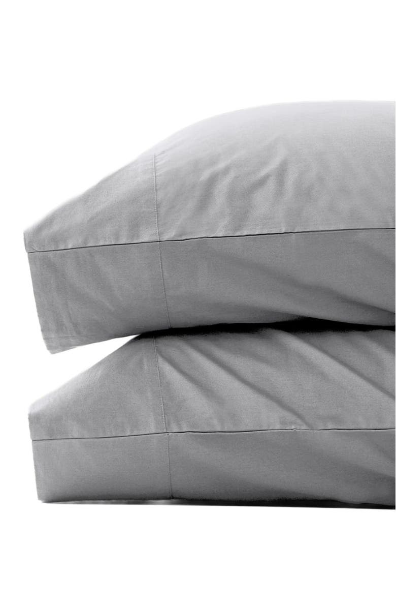 Pact Organic Cotton Organic Cool-Air Percale Pillowcase 2-Pack, Main, color, Lunar