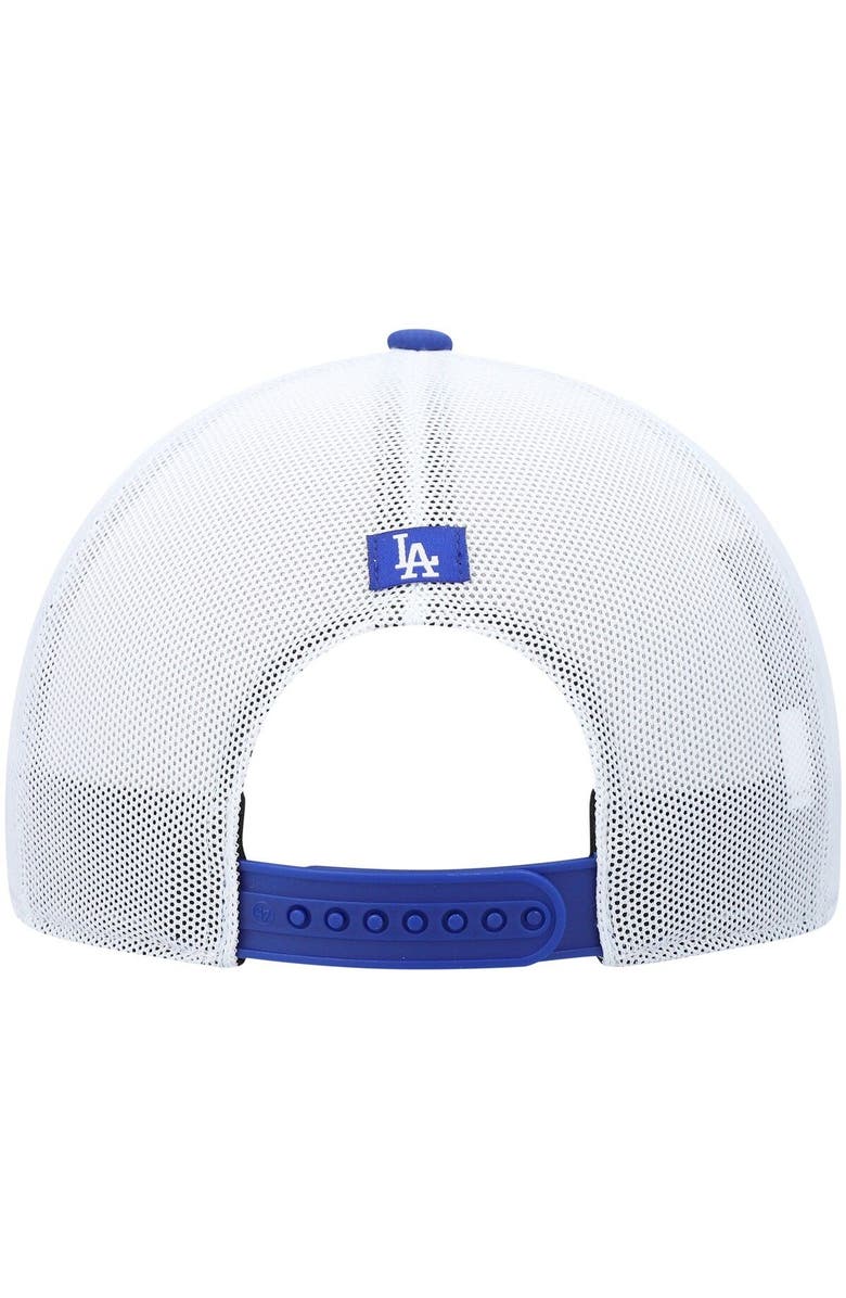 '47 Men's '47 Royal/White Los Angeles Dodgers Burden Trucker Snapback Hat, Alternate, color, 