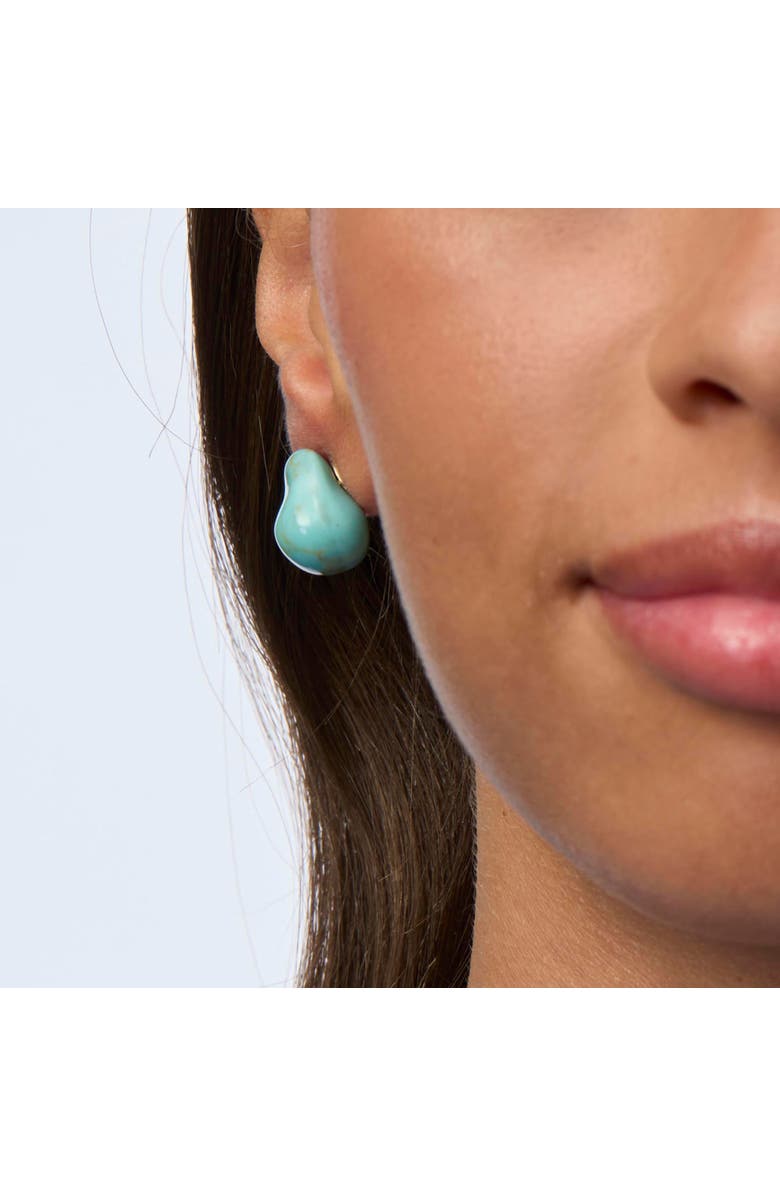 Lele Sadoughi Collector Baroque Stud, Alternate, color, Turquoise 300