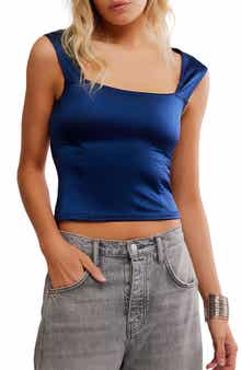 Free People Shine On Crop Open Back Top