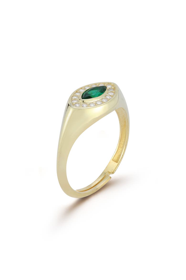 Evil Eye Ring, Alternate, color, GOLD