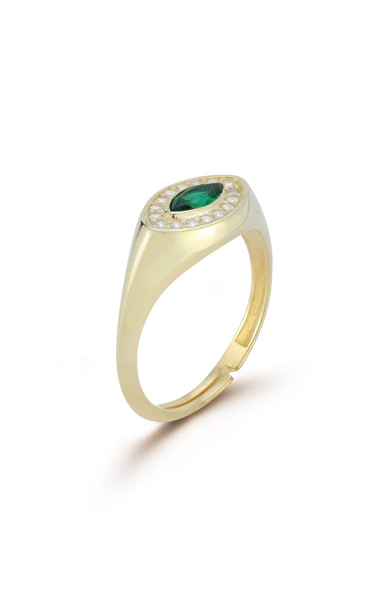 SPHERA MILANO Evil Eye Ring, Alternate, color, Gold