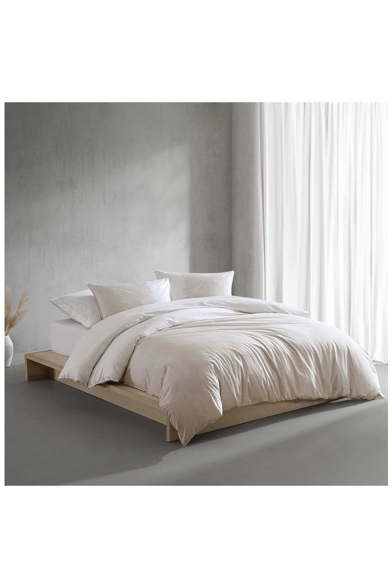 Ikat Pinstripe Comforter & Shams Set, Alternate, color, PINK