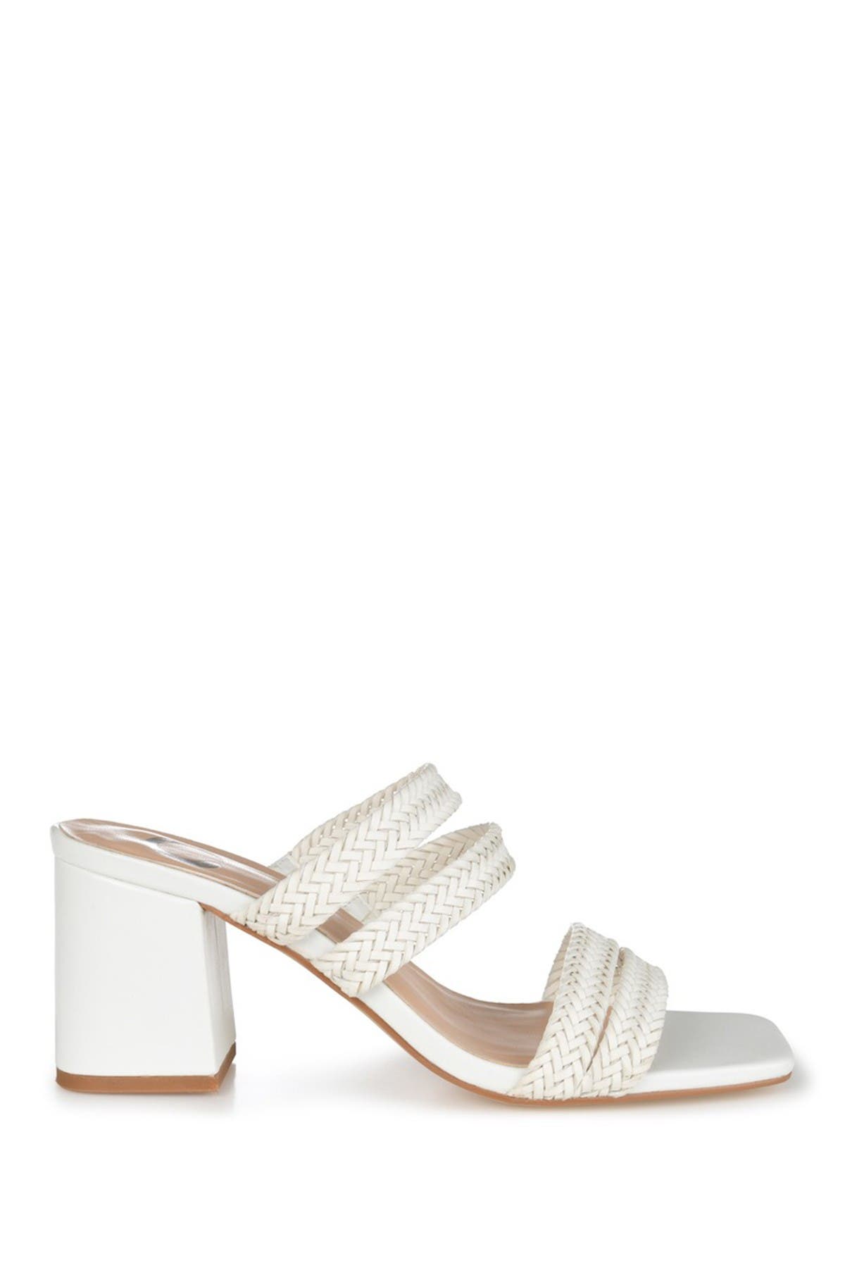 JOURNEE Natia Strappy Block Heel Sandal, Alternate, color, WHITE