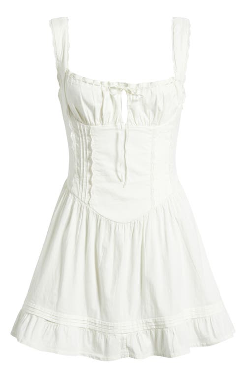 Bdg Urban Outfitters Gabriette Lace Detail Stretch Cotton Minidress