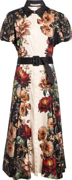ALICE + OLIVIA Henrietta Fitted Floral Shirtdress