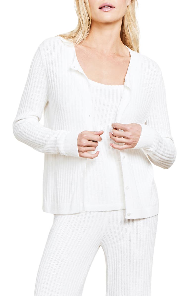 Barefoot Dreams<sup>®</sup> CozyChic<sup>®</sup> Ultra Lite<sup>®</sup> Rib Cardigan, Main, color, Pearl