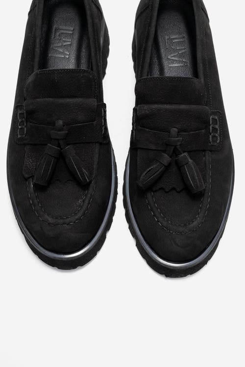 Forever & Always Shoes Poen Leather Tassel Loafer In Black