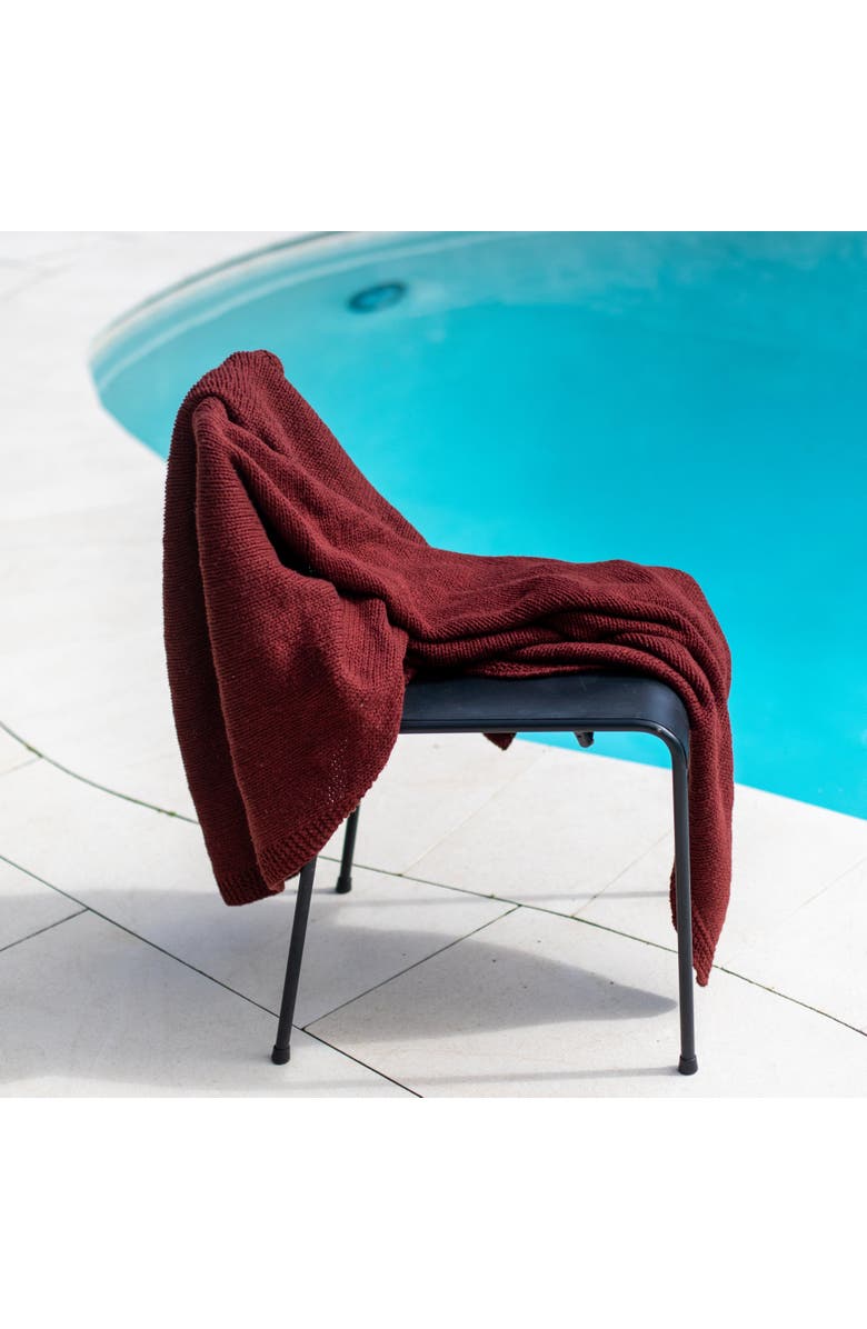 Pink Lemonade Zrestha Organic Cotton Throw Blanket, Alternate, color, Sagria