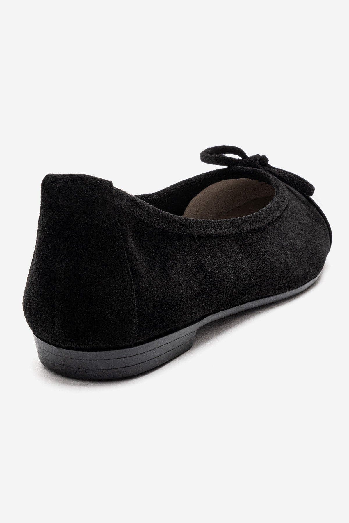 Forever & Always Shoes Boleo Leather Ballet Flat, Alternate, color, Black Suede