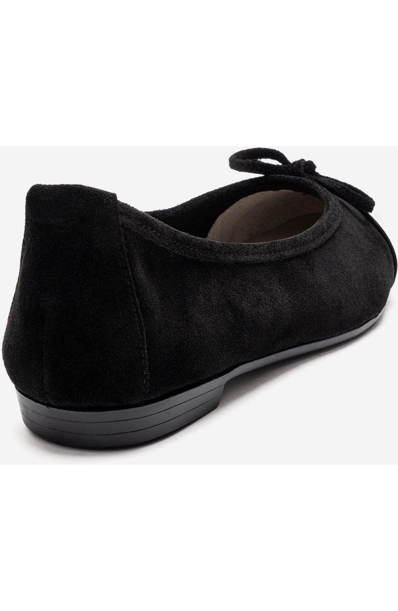 Forever & Always Shoes Boleo Leather Ballet Flat, Alternate, color, Black Suede