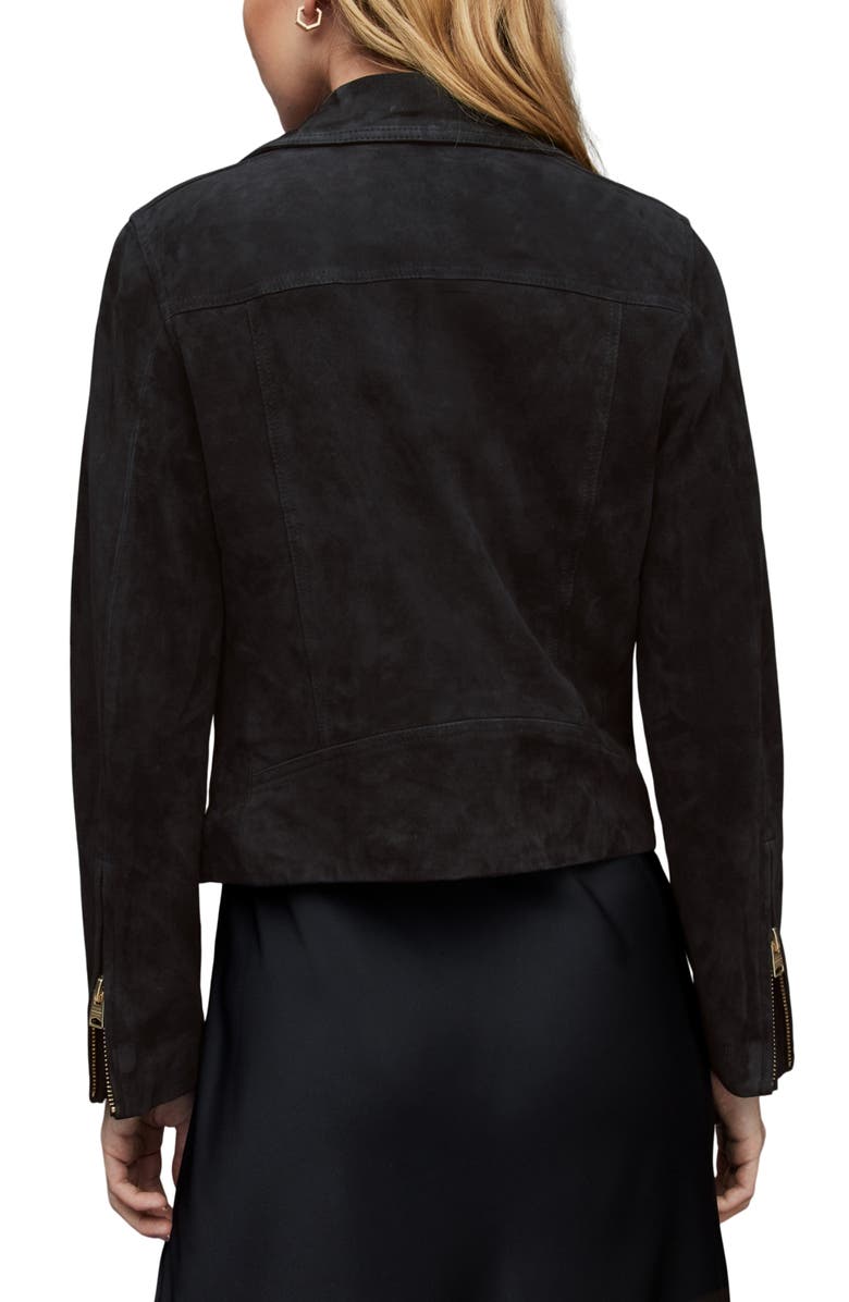 AllSaints Dalby Suede Biker Jacket, Alternate, color, 